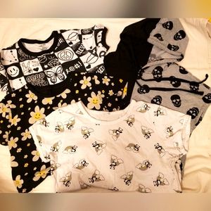 Junior Girl's Short Sleeve Crop Tops